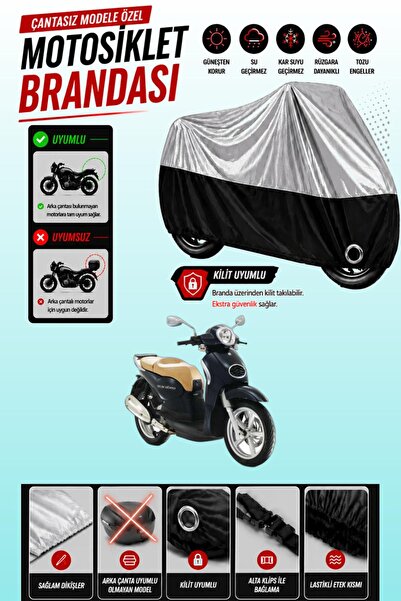 Cemku Twin غطاء محرك متوافق مع Aprilia Scarabeo 200 باللون الرمادي من الأعلى ...