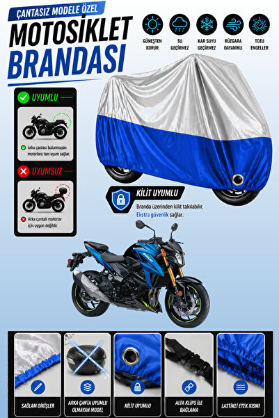 Cemku Twin Top Gray - Bottom Blue Suzuki Gsx-S 750 Abs Compatible Engine Cove...