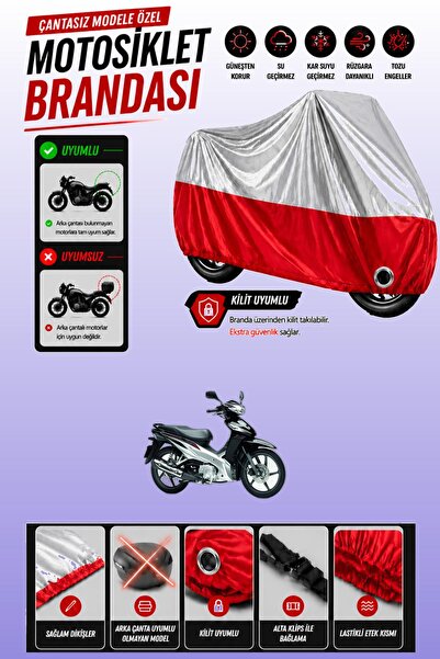 Cemku Twin Top Gray - Bottom Red Honda Wave 110 Compatible Engine Cover, Rear...