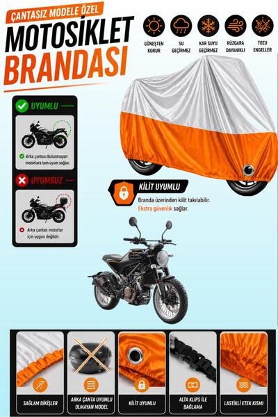 Cemku Twin غطاء محرك متوافق مع Husqvarna Svartpilen 401 باللون الرمادي من الأ...