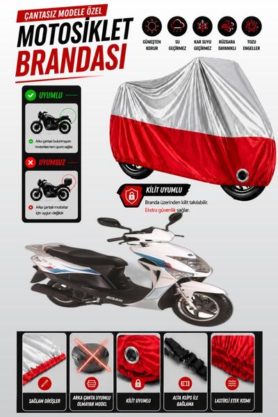 Cemku Twin Top Gray - Bottom Red Bisan Nysa 150 Compatible Engine Tarpaulin, ...