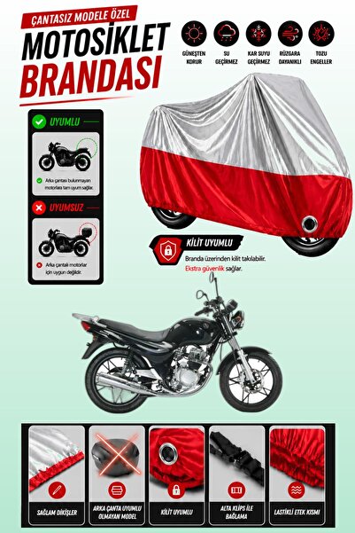 Cemku Twin غطاء محرك متوافق مع SYM XS 125K باللون الرمادي من الأعلى والأحمر م...