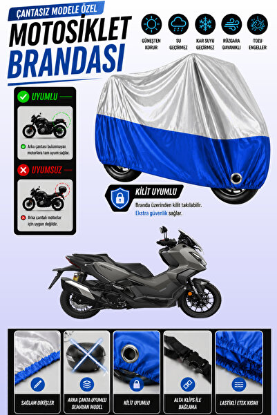 Cemku Twin Top Gray - Bottom Blue Honda Adv 350 Compatible Engine Cover, Rear...