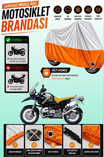 Cemku Twin Top Gray - Bottom Orange Bmw R 1150 Gs Adventure Compatible Engine...