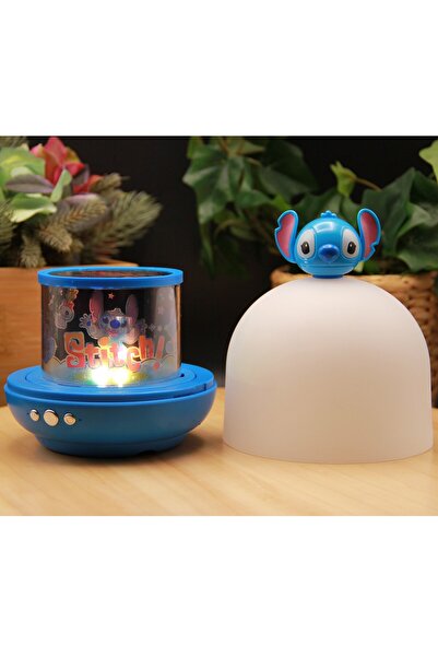 HEDİYEBİZİZ Stitch Temalı - Işıklı ve Müzikli - Filmli Dönen Renkli Star Ligh...