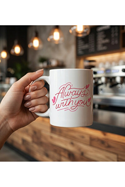 chic crazze Always with You Porcelain Mug Romantic Gift for Lover Coffee Cup ...