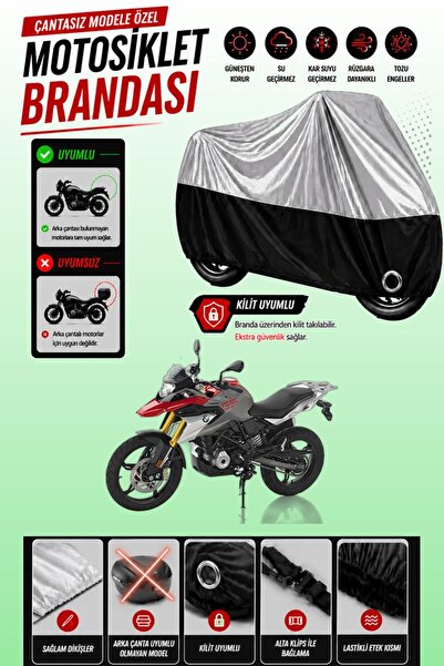 Cemku Twin Top Gray - Bottom Black Bmw g 310 Gs Compatible Engine Cover, Rear...
