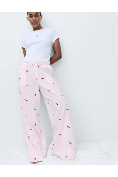 Marks & Spencer Pamuk Karışımlı Desenli Pijama Altı