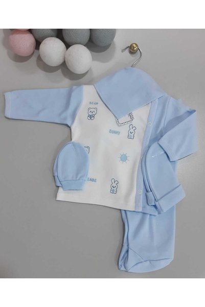 Sönmez Baby BUNNY FRİENDS BEŞ PARÇA BEBE SET ZIBIN TAKIM