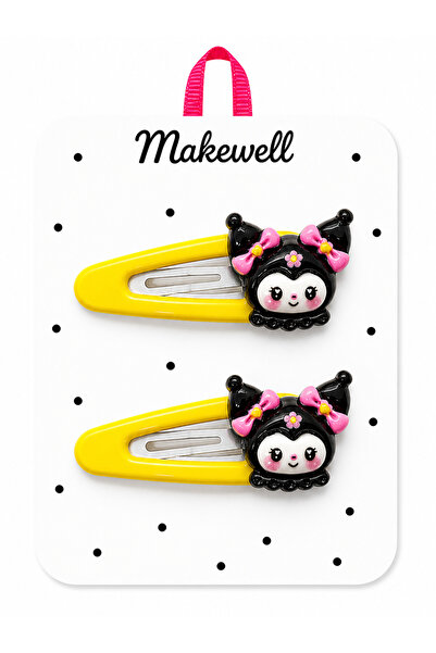 MakeWell مجموعة مشابك شعر للبنات من 3 قطع و2 قطعة بتصميم كورومي ماي ميلودي وس...
