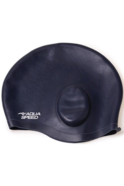 Aqua Speed Ear Cap Comfort Silikon Yüzme Bonesi - Uzun Saçlar için - Lacivert