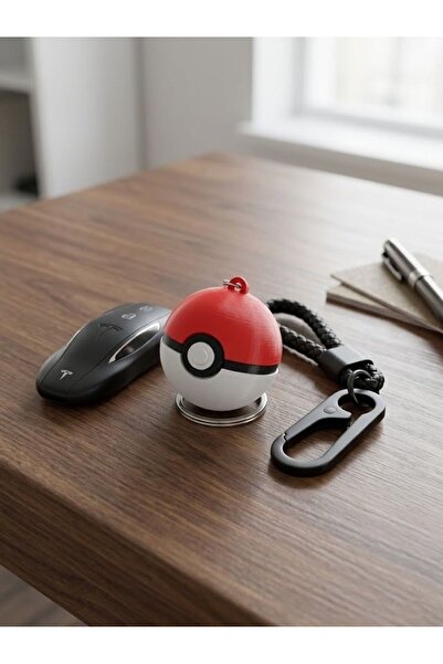 ST PARTS Pokeball Anahtarlık Pokemon Topu Pikachu Poketop(Açılmaz)