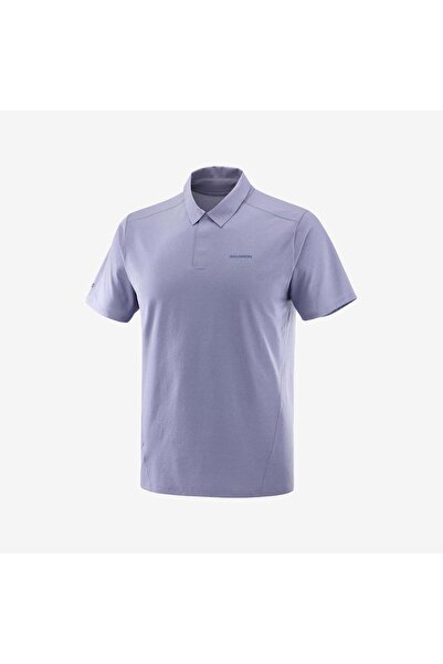 Salomon TRACKLINE POLO Ανδρικό T-Shirt ΜΠΛΕ ΓΡΑΝΙΤΗΣ LC2439500