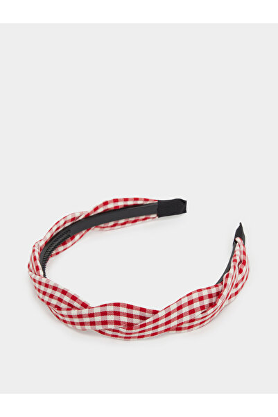 Styli Girls Red Checkered Headband