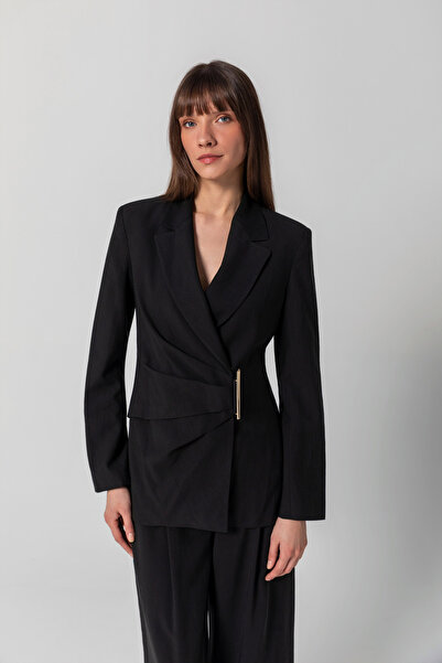 Berr-ın Aksesuarlı Blazer Ceket Siyah