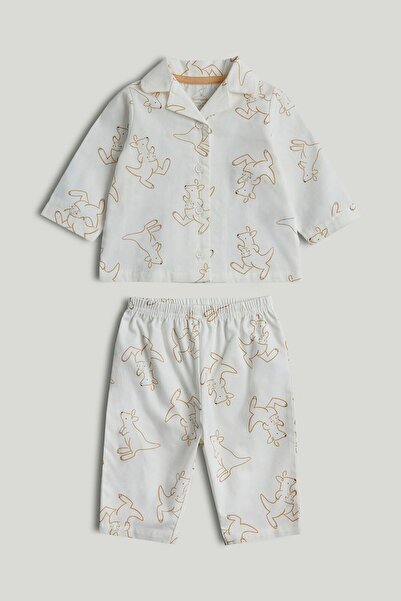 MOTHERCARE بيجامات قطنية بتصميم الكنغر
