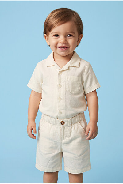 MARCO DONATELI Boys Linen Shirt S/S, 12M