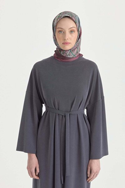 Nihan Garden Whisper Twill İpek Eşarp Mor