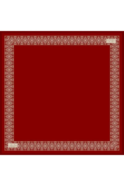 LA BOUTIQUE Sura Silk Scarf Red Plain Pattern 2461 - 03
