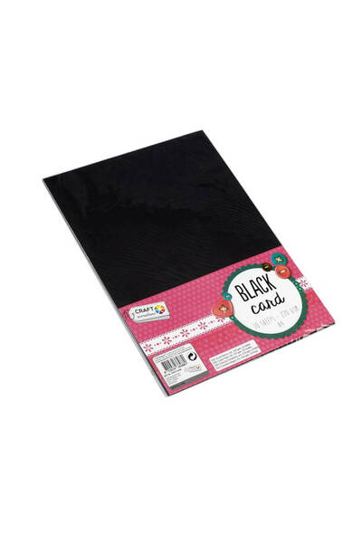 CraftID Set of 10 pieces, black A4 cardboard, 220 g