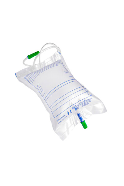 COMPAQQ T musluklu İdrar Toplama Torbası 2000ML (Kontrol Valfli) 20 adet