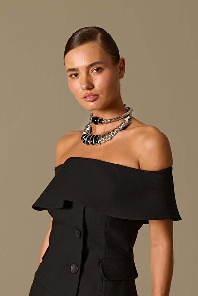 NOK İSTANBUL Iconic Carrie Tailored Vest Black