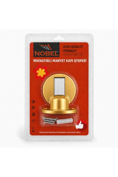 Nobel Manyetik Mıknatıslı Kapı Stoperi, Güçlü Mıknatıslı (Vidalı) 5 ADET