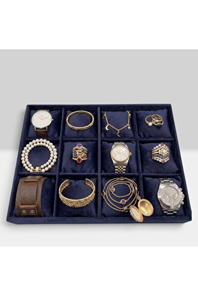 STAND MARKET 12-Piece Watch & Bracelet Organizing Tray – Padded Compartments,...