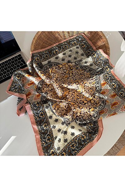 Alice İsstanbul Salmon Ethnic Pattern Shawl&Scarf&Bandana 70X70