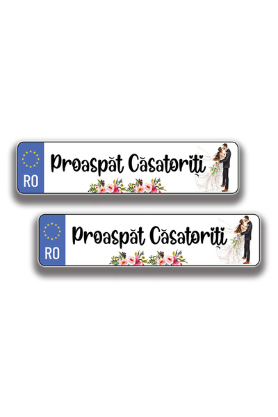 Bello Carino High quality decoration products Set 2 bucăți – Plăci auto festi...