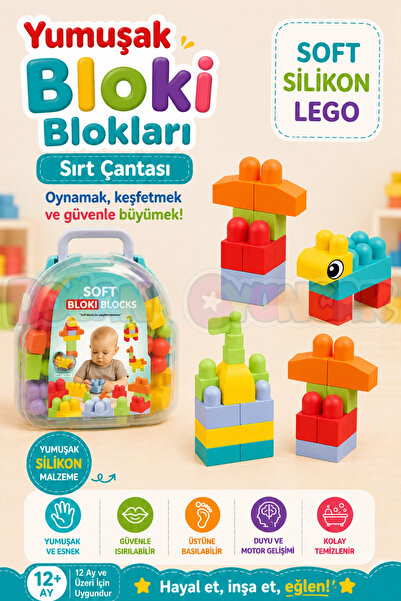 Doğan Oyuncak Dünyası Yumuşak Bloki Blokları Sırt Çantası - Büyük Yumuşak Blo...