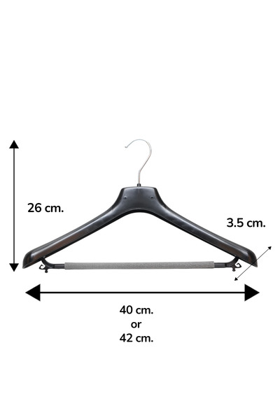 OEM 5 bucăți Umeraș pentru sacou costum bluze pantaloni cu bara si burete 42cm.