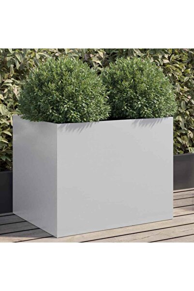 vidaxl Jardiniera, argintiu, 62x47x46 cm, otel galvanizat