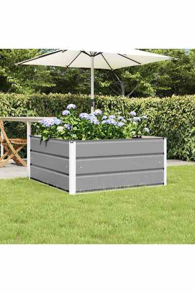vidaxl Jardiniera Gri deschis 100 x 100 x 45 cm Otel