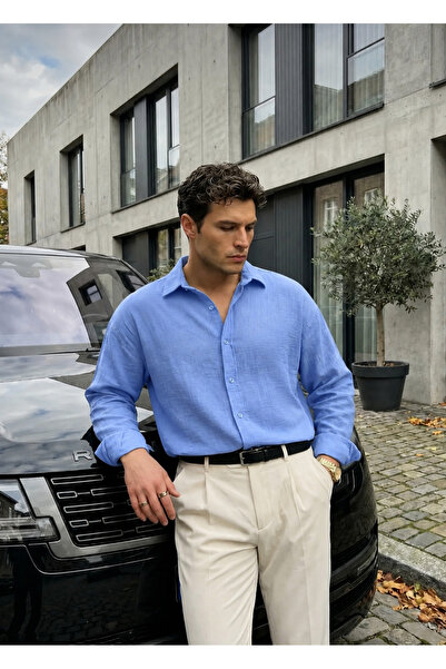 Quafash Men's Premium Muslin 100% Cotton Oversize Long Sleeve Shirt
