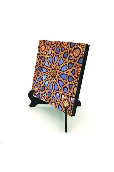 Sadrazam طاولة مكتبية من خشب MDF مطبوعة بنمط من قصر الهامرا 10x10 KD-108