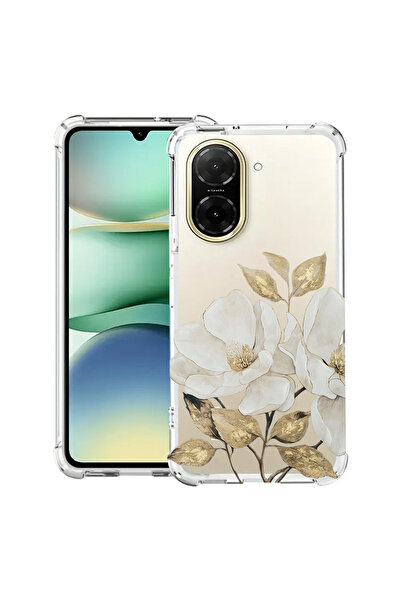 bestcase Husă Antișoc pentru Xiaomi Redmi A5 (173mm), Floral - Camelie Aurie,...