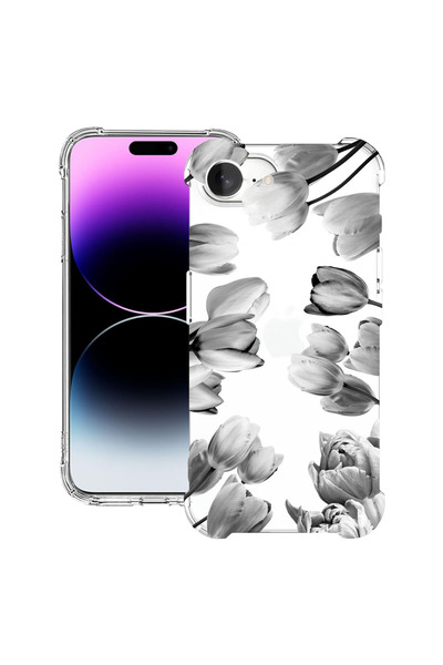 bestcase Husă Antișoc pentru Apple iPhone 16e / 17e, Florală - Lalea Neagră, ...