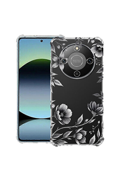 bestcase Αντικραδασμική Θήκη για Honor Magic8 Lite, Μαύρο Φλοράλ, 3128364 AS ...