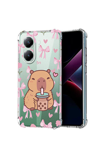 bestcase Husă Antișoc pentru Poco X7 Pro 5G, cu desen animat drăguț cu capiba...