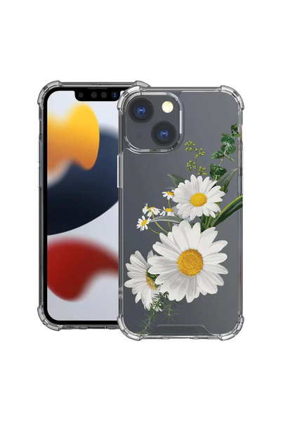 bestcase Противоударен калъф за Apple iPhone 13, Флорален - Минималистична ма...