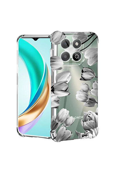 bestcase Husă Antișoc pentru Honor 400 Smart / X7d, Florală - Lalea Neagră, 2...