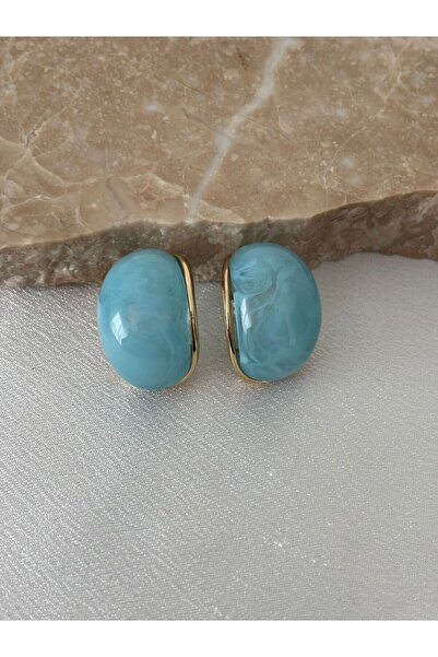 BIJUTERI Colorful Earrings with Gold Detail