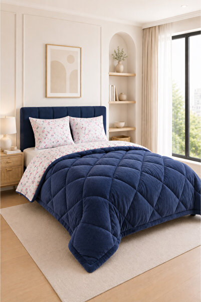 Binna Home Puffy Pamuklu Desenli Çift Taraflı Welsoft 195 x 215 Cm Çift Kişil...