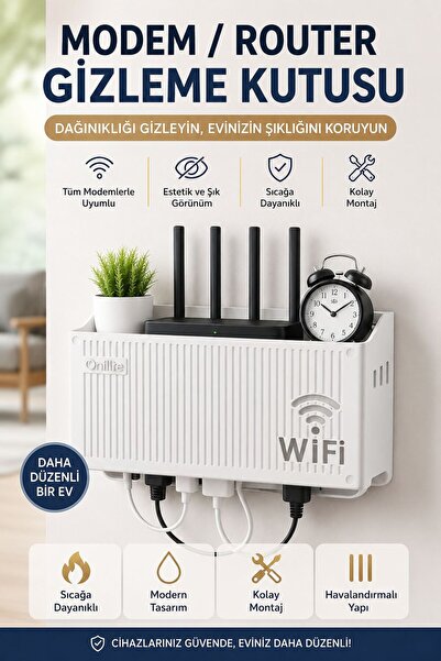 ÖRNEK MAĞAZA Wifi Saklama Kutusu Duvara Asıla Bilir Pleksi Modem Ve Sigorta S...