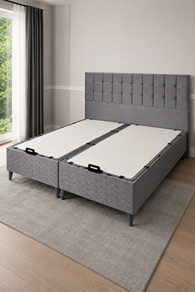 EVİTAÇ Solid Çift Kişilik Baza Başlık Seti 140x190 cm