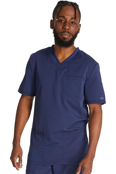 Dickies Medical Dickies Balance Men's Medical Scrub Top DKE845, Navy Blue V-N...