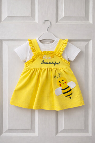 BESMİNO ARILI BEBEK KISA KOLLU ELBİSE