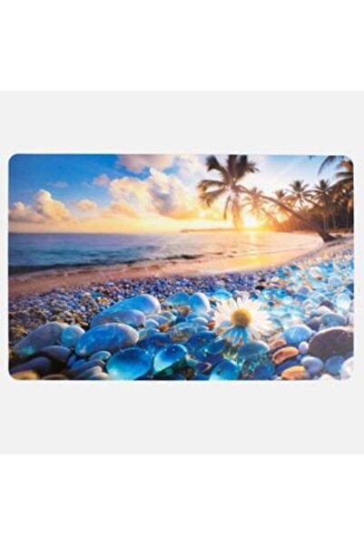 SHOPIENS Suport pentru farfurii cu model de plajă 43.5 x 28.5 cm