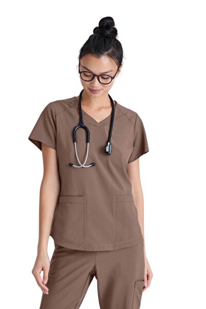 Barco Grey’s Anatomy by Evolve Women’s Scrub Top GSST180 - Driftwood Beige